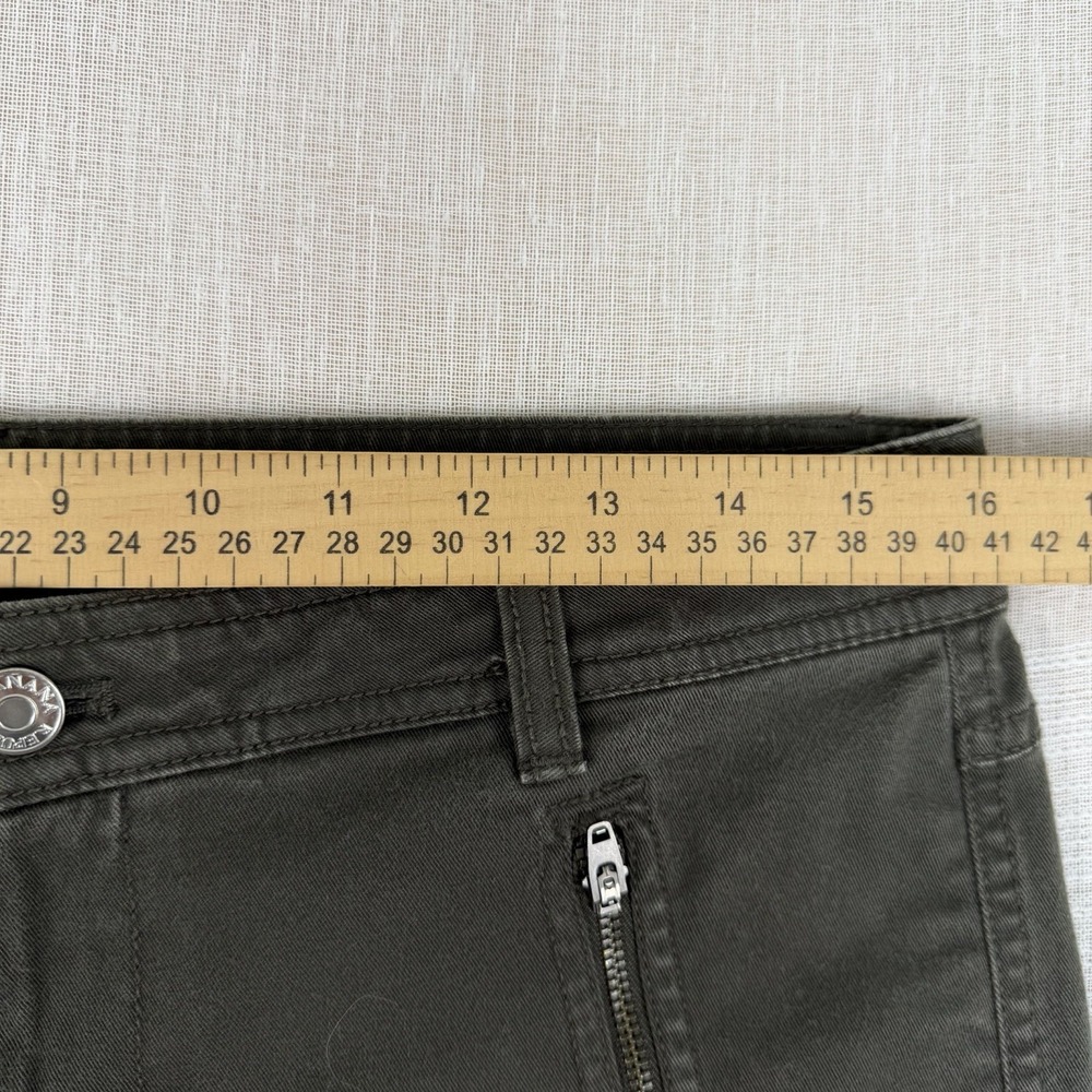 Banana Republic High Waist Women's Skinny Ankle Zip Pants Sz 10 Utility Green - Picture 5 of 10